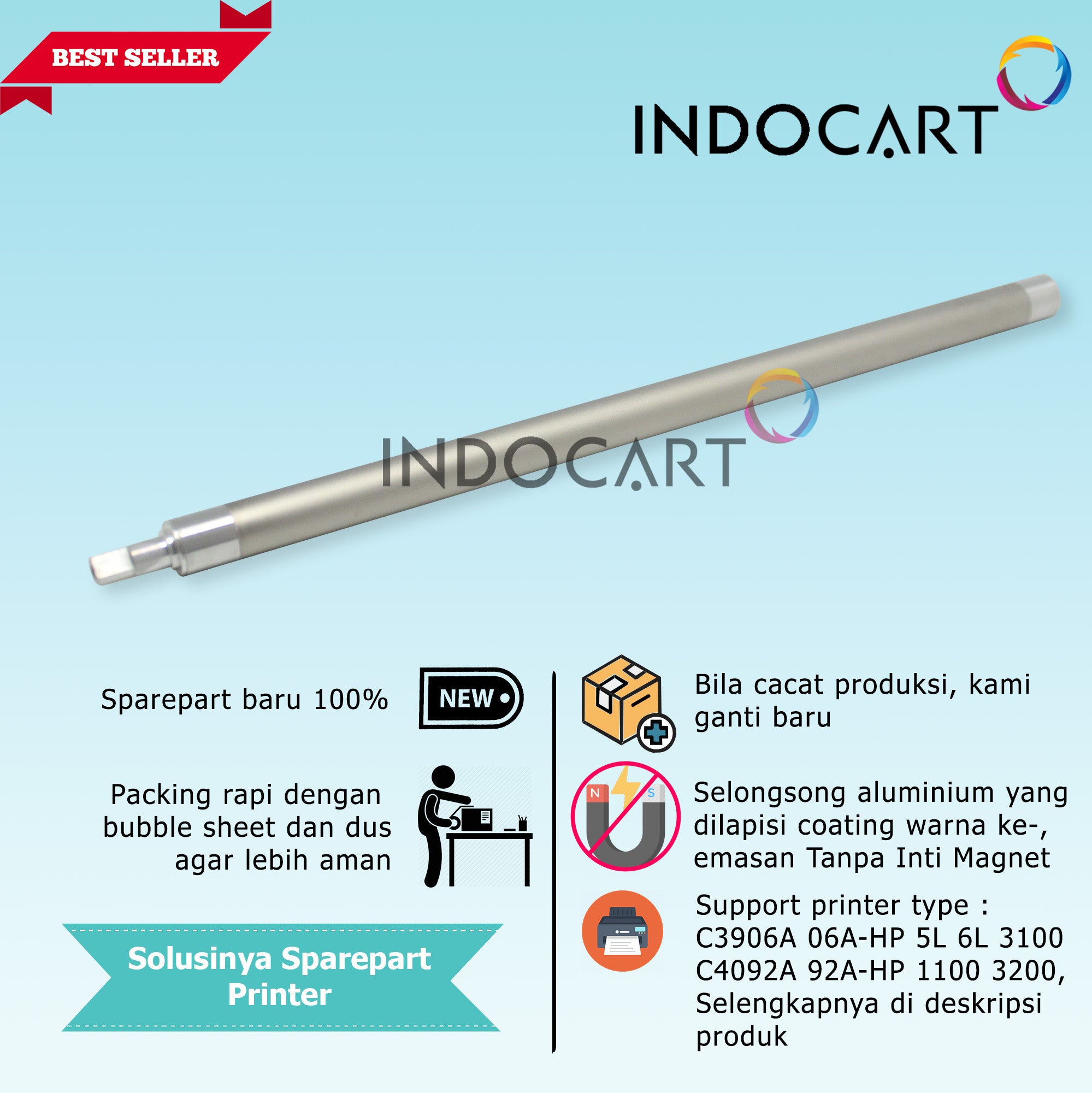 Magnet Roller Sleeve Perak Q2613A 13A C7115A 15A-HP 1000 1100 1200 1300 3300