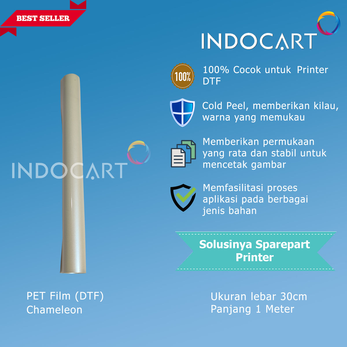 PET Film DTF Direct Transfer Film Chameleon 30cmx1m