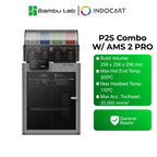 3D Printer BambuLab P2S Upgrade and Reliable Multi Filament 3D Printer with 5-Inch Touch Screen