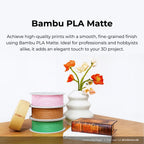 3D Printer Filament Refill BambuLab PLA Matte Elegant Soft Finish Filament 1.75mm-1Kg