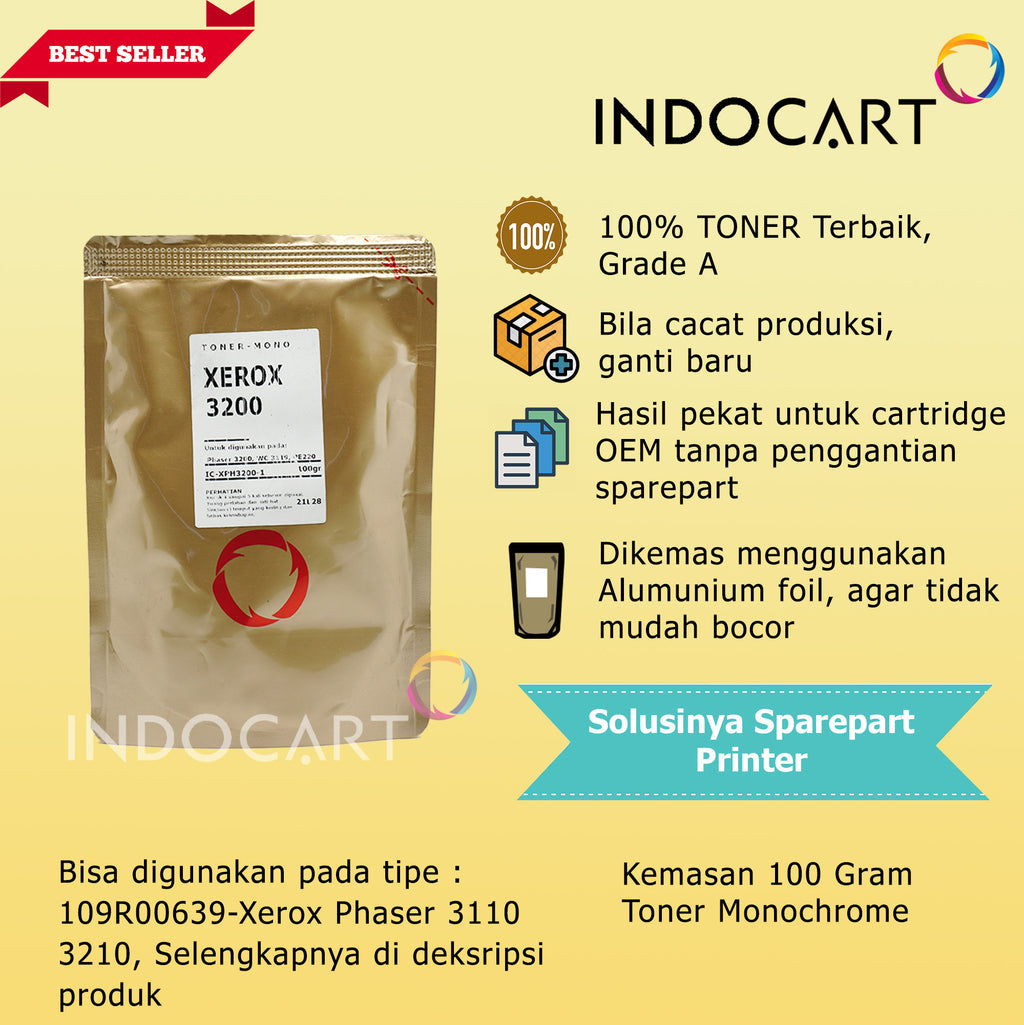 Serbuk Toner Jepang CWAA0805 CWAA0763-Xerox Phaser 3140 3155 3160 3435
