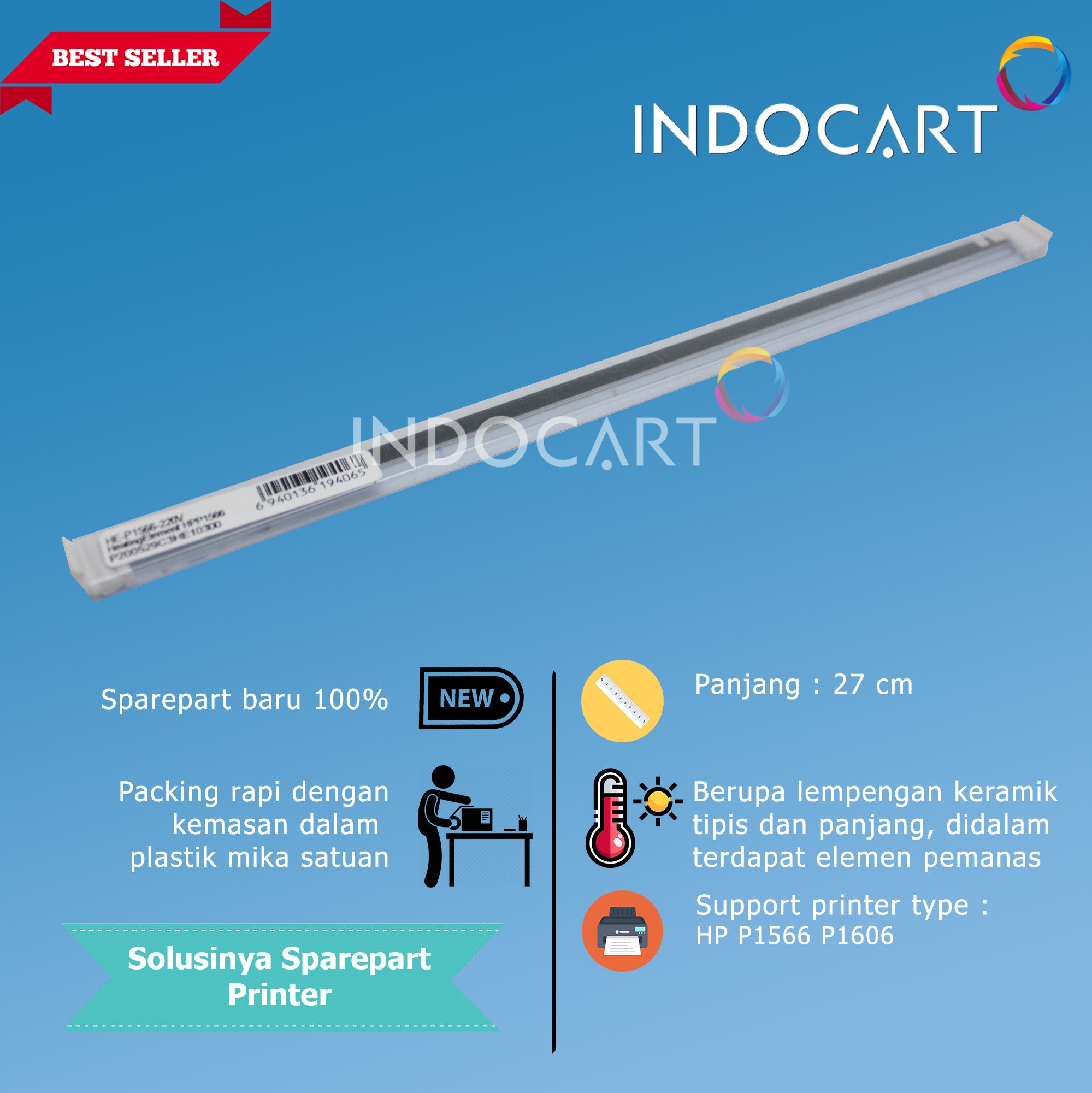 Heating Element-Keramik Fuser Pemanas-HP LaserJet Pro P1566 P1606 M1536