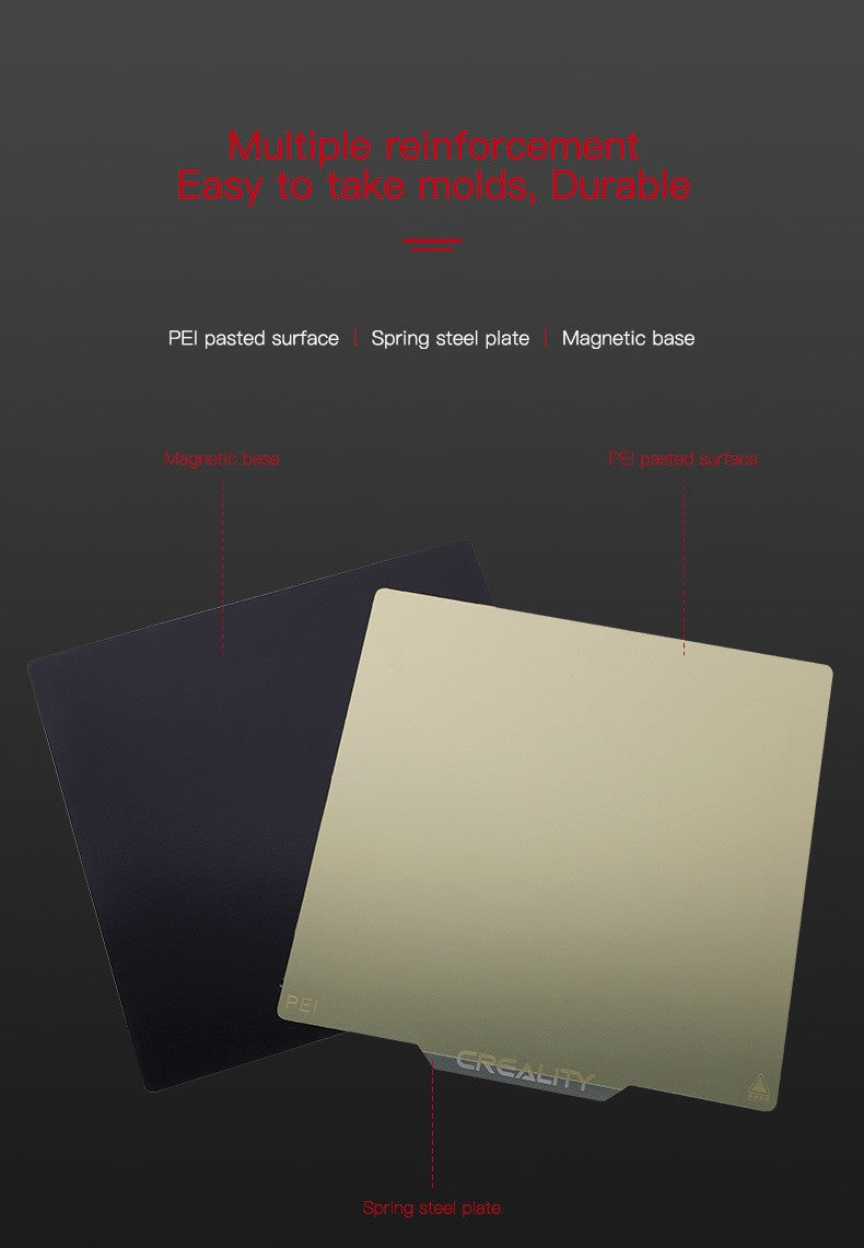 3D Printer Parts Creality OEM PEI Printing Plate Kit Glossy Surface Creality E3V2/E3/E3/KR/E3Pro