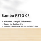 3D Printer Filament BambuLab PETG CF Carbon Fiber Filament 1.75mm 1kg