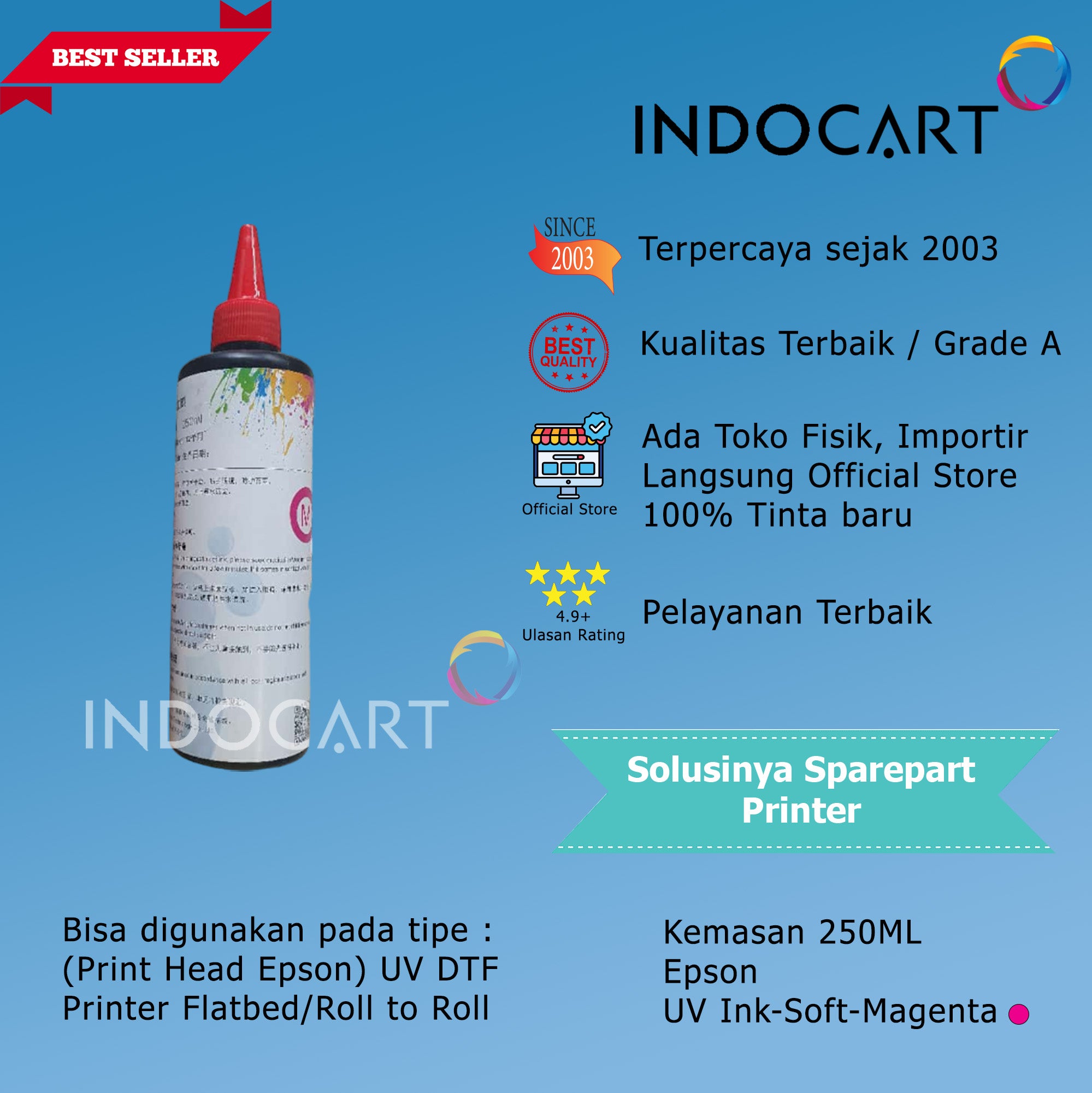 Tinta UV DTF Epson Direct Transfer Film Premium Ink-Soft 250ml