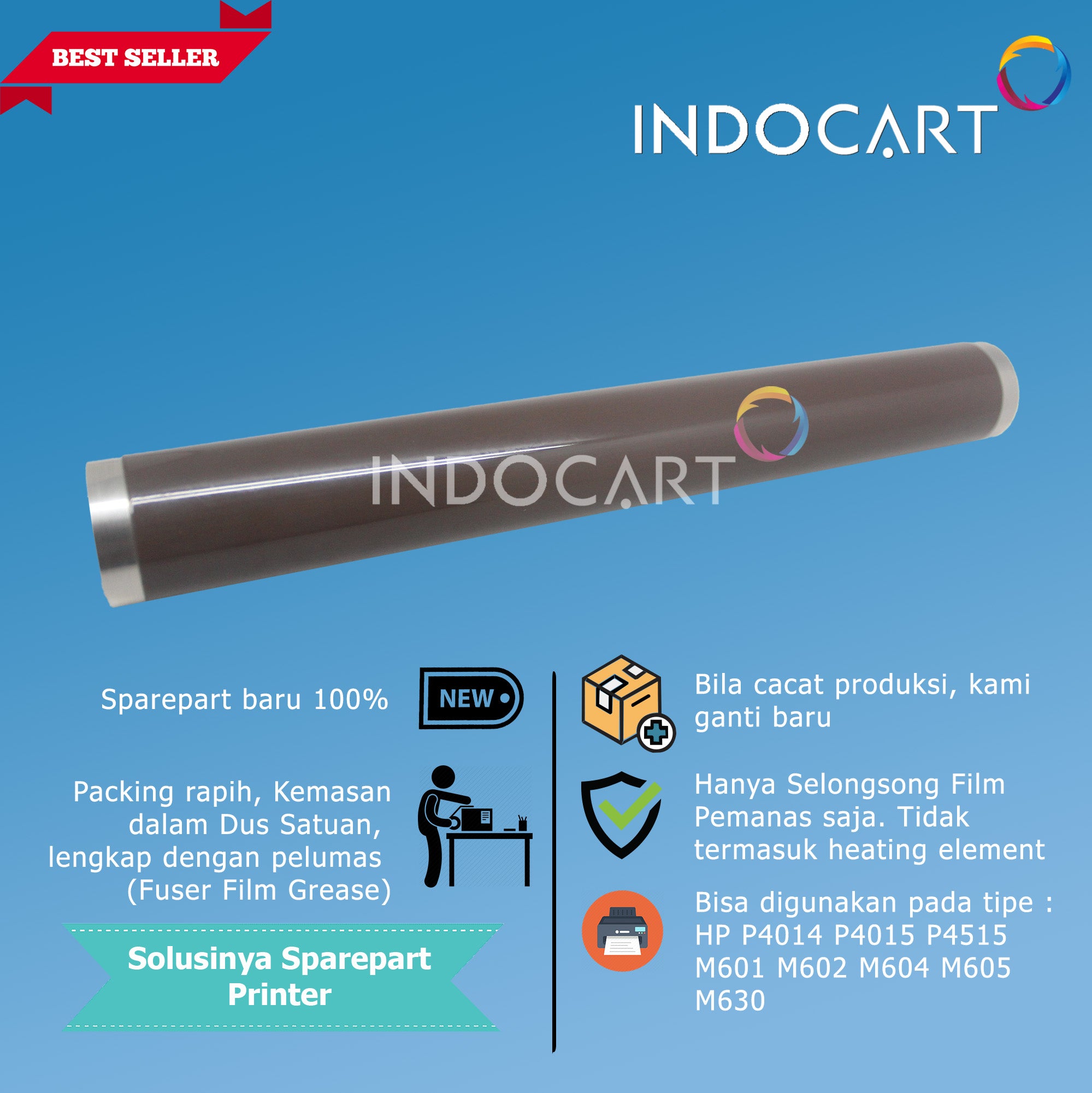Fuser Film Sleeve-HP P4014 P4015 P4515 M601 M602 M603 M604 M605 M606 M630 M4555-RM1 4554