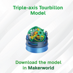 3D Maker's Supply Parts BambuLab Triple Axis Tourbillon Model Comp Kit 007