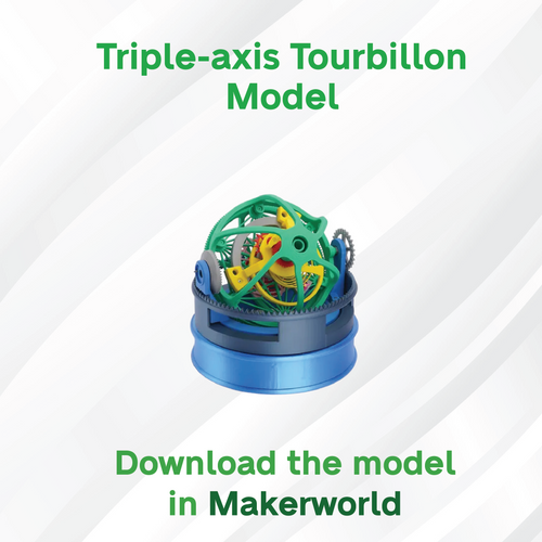 3D Maker's Supply Parts BambuLab Triple Axis Tourbillon Model Comp Kit 007