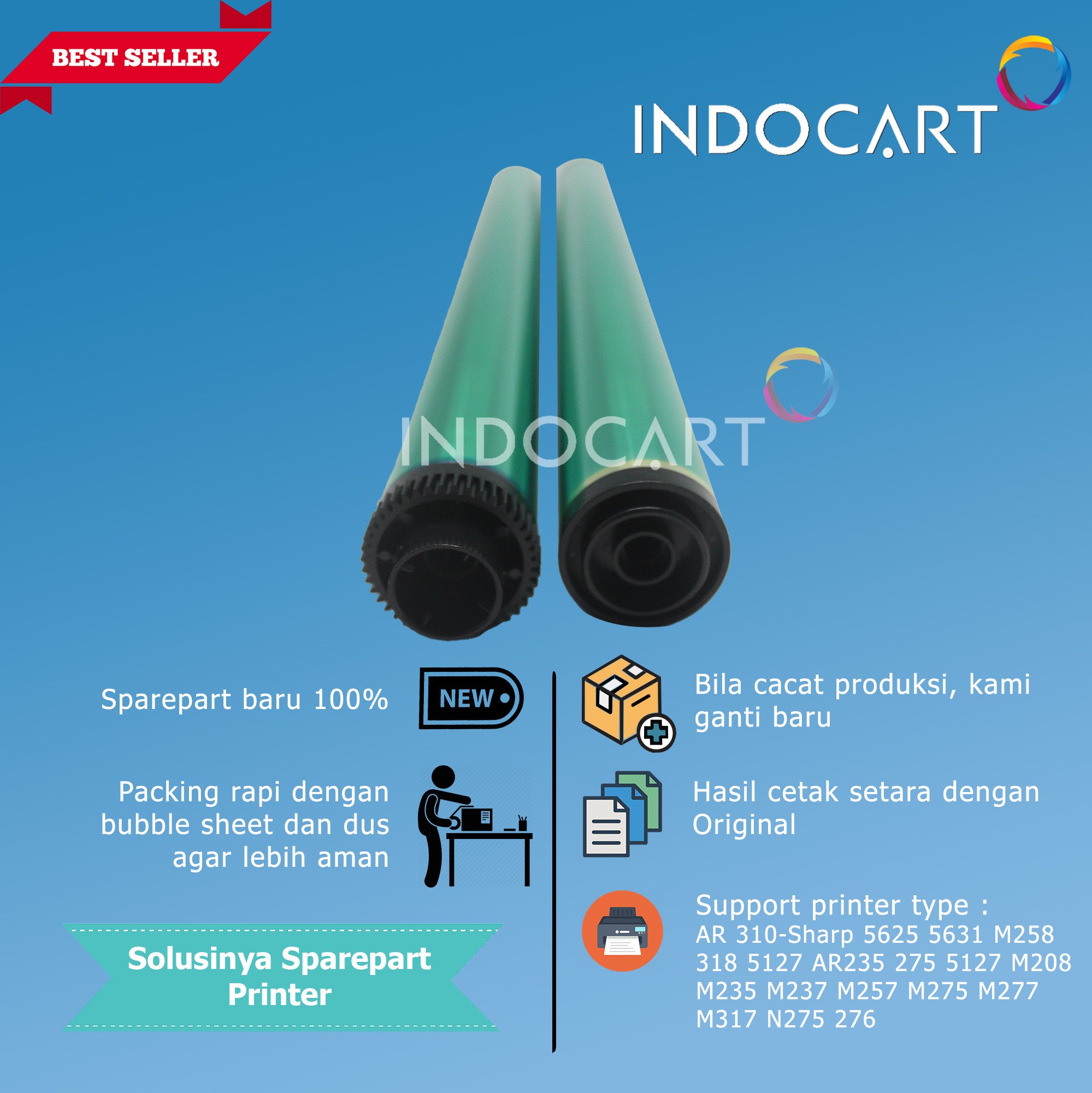 OPC Drum Glossy AR 310 MX 237-Sharp AR 235 237 275 5127 5625 5631 6020 6023