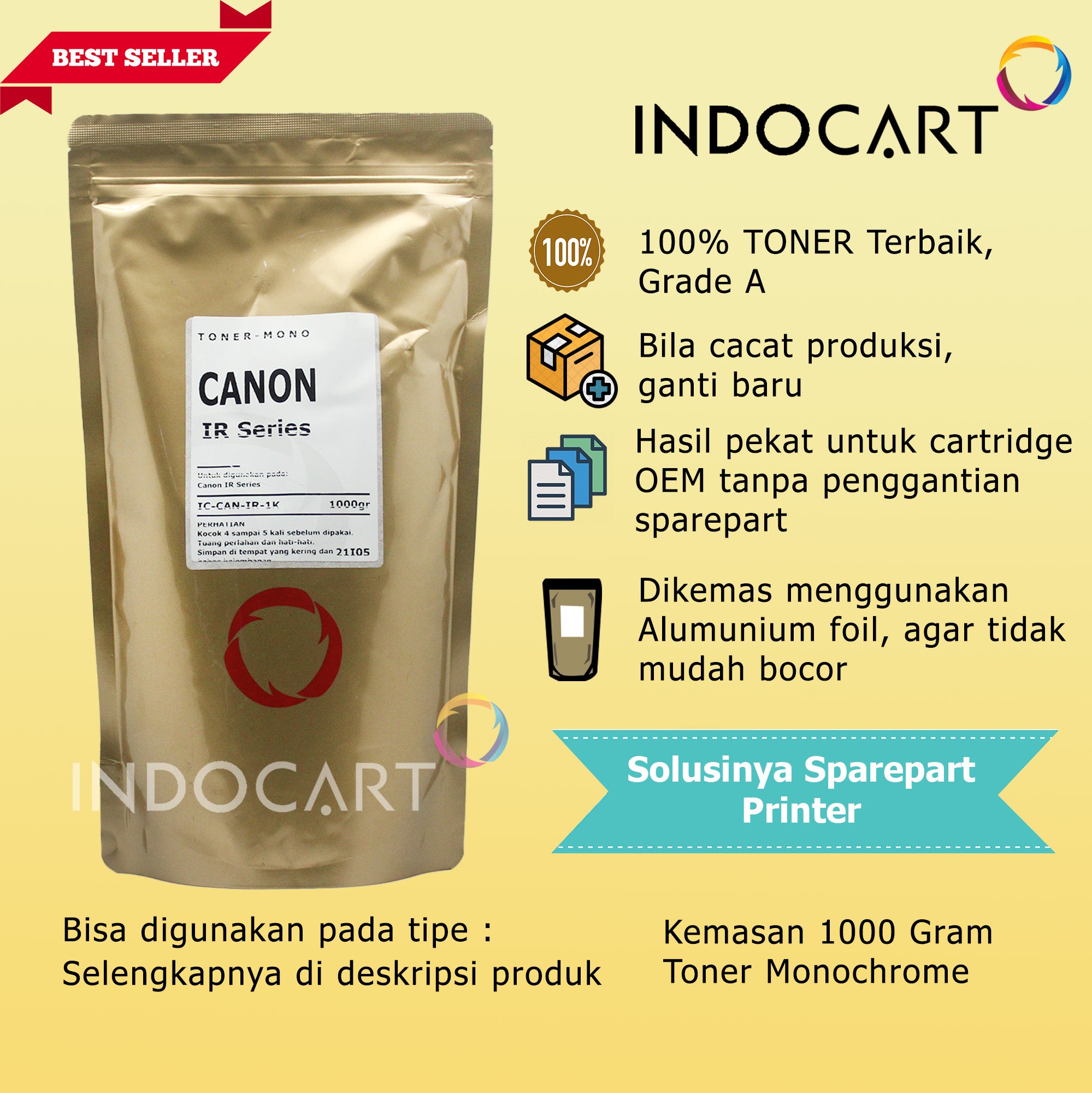 Serbuk Toner NPG-18 NPG-25/26 NPG-32-Canon IR 1018 1022 2200 2800 2230 2270 3225 4570-1Kg