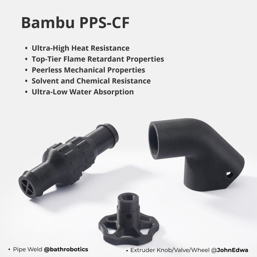3D Printer Filament BambuLab PPS CF Ultra High Heat Resistance Carbon Fiber Filament 1.75mm-1Kg