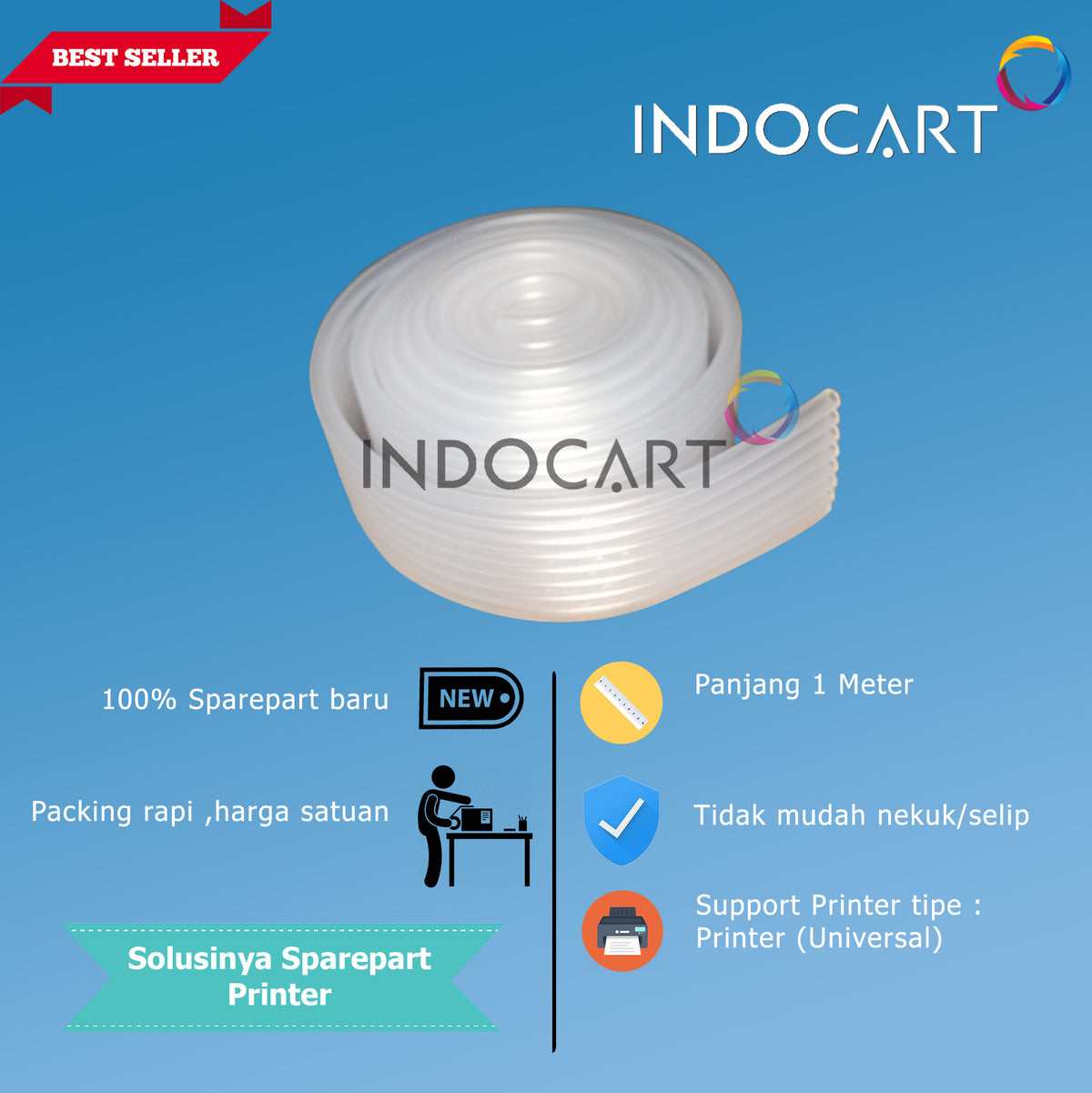 Tube 8 Line-Selang Infus Modif CISS Printer HP Canon Epson 8 Jalur-5 Pcs