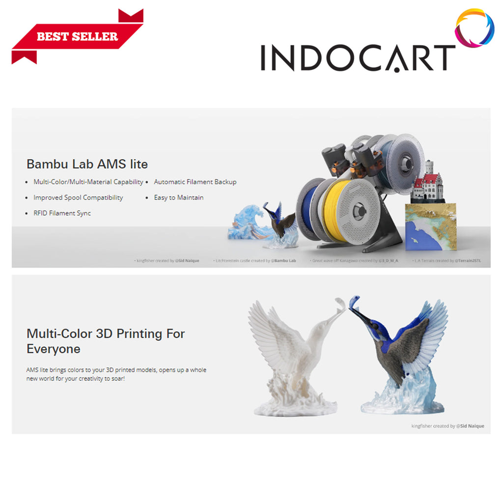 3D Printer BambuLab AMS Lite Multi Color Filament System BambuLab A1 Series