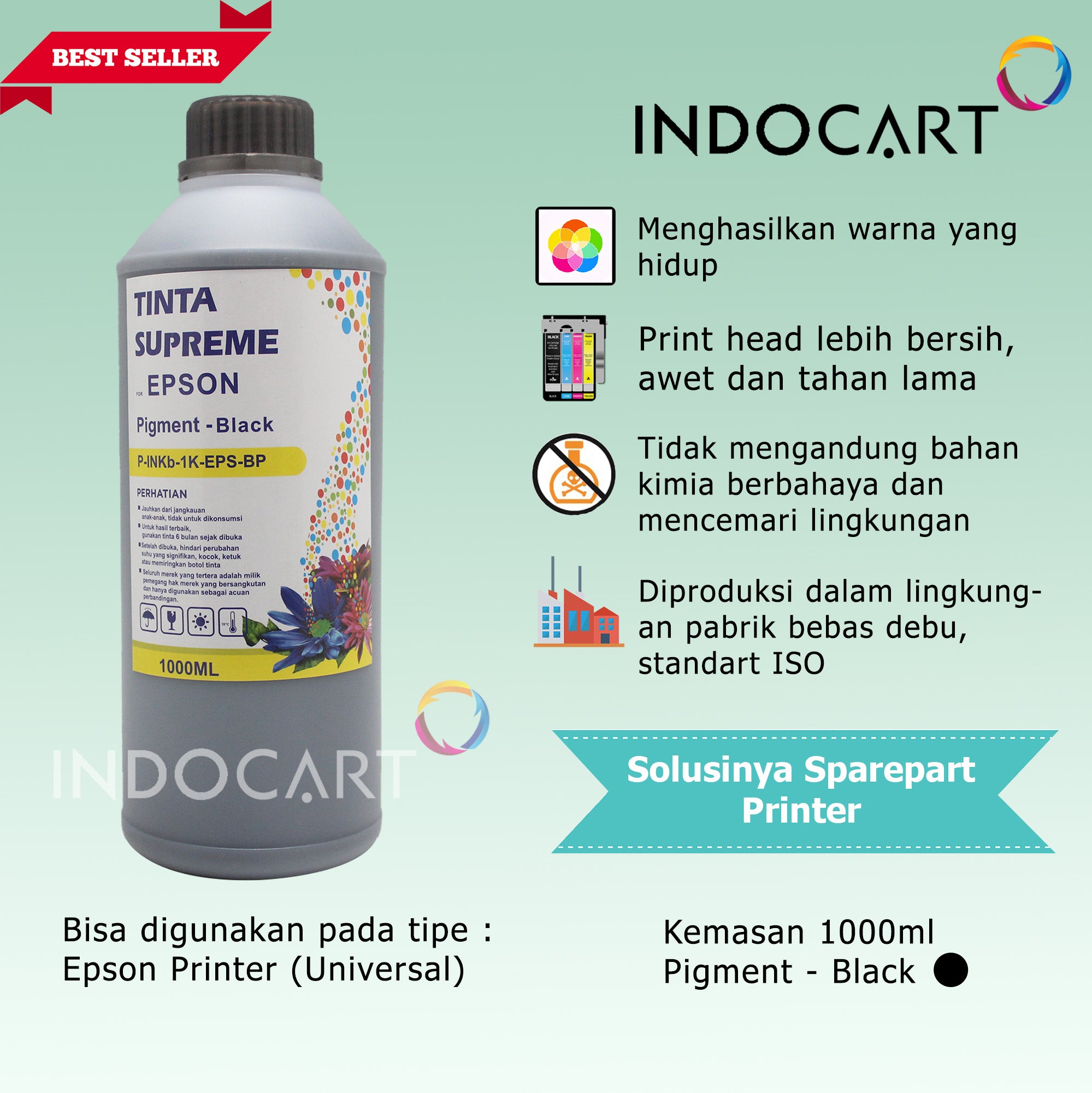 IndoCart Tinta Refill Printer Epson-Pigment Ink-1kg