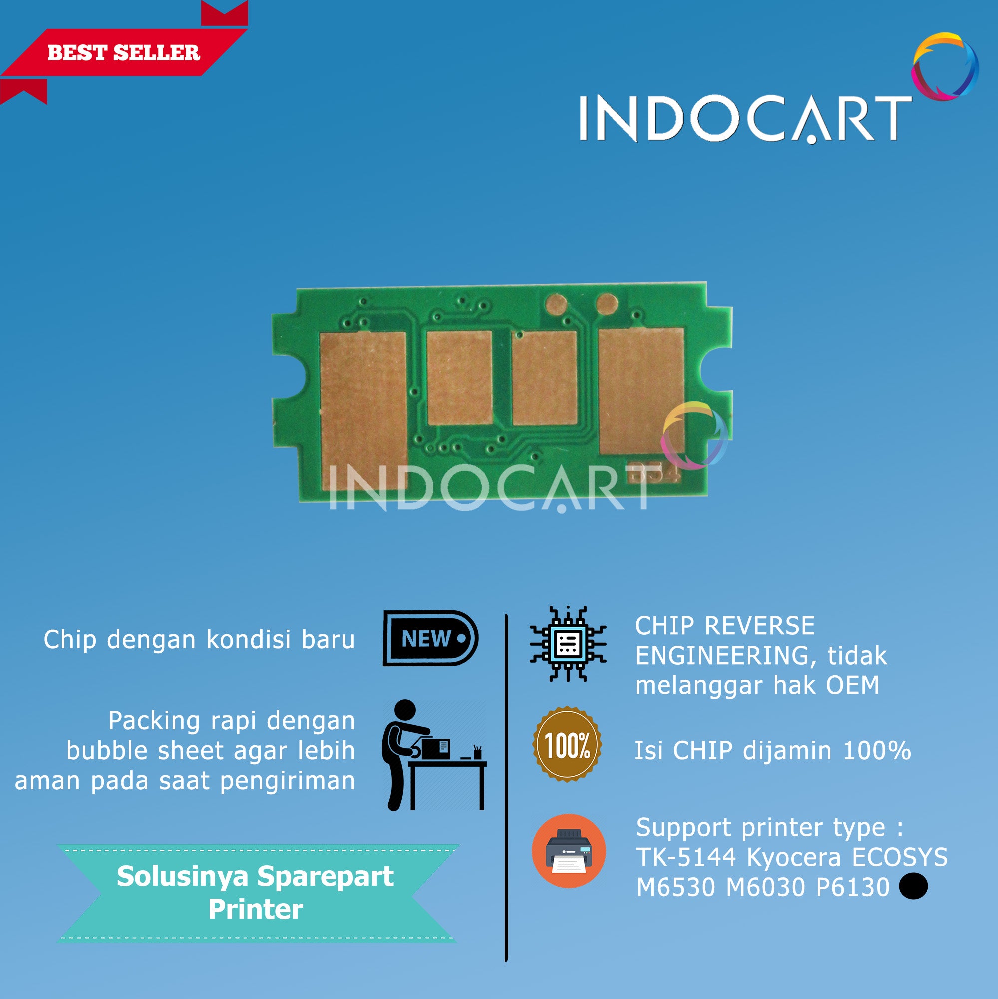 Chip TK5144 TK-5144K-5144C-5144M-5144Y-ECOSYS M6530 M6030 P6130