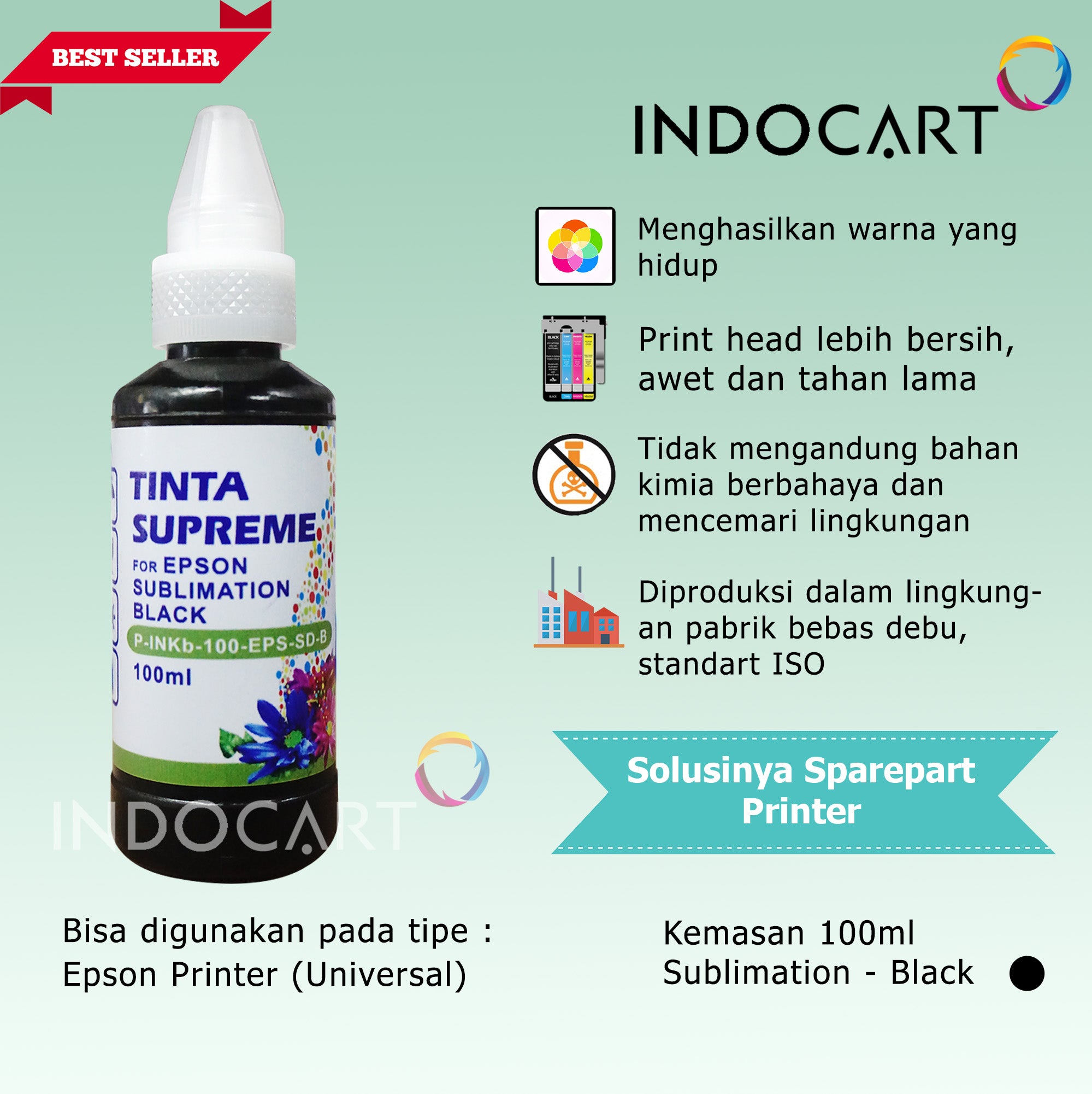 IndoCart Tinta Refill Printer Epson-Sublim Sublimation Ink-100ml