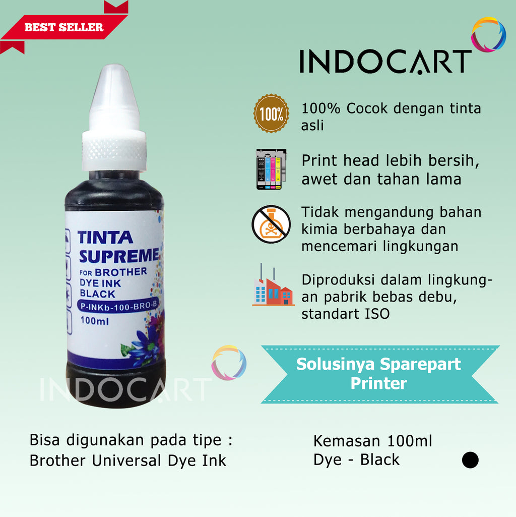 Tinta Refill Printer Brother-100ml Supreme-Dye Color