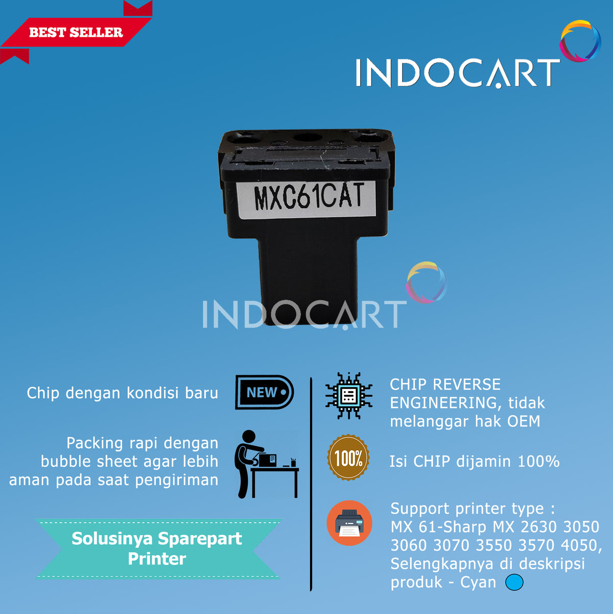 CHIP MX-61 BA CA MA YA-Sharp MX 2630 3050 3060 3070 3550 3570 4050