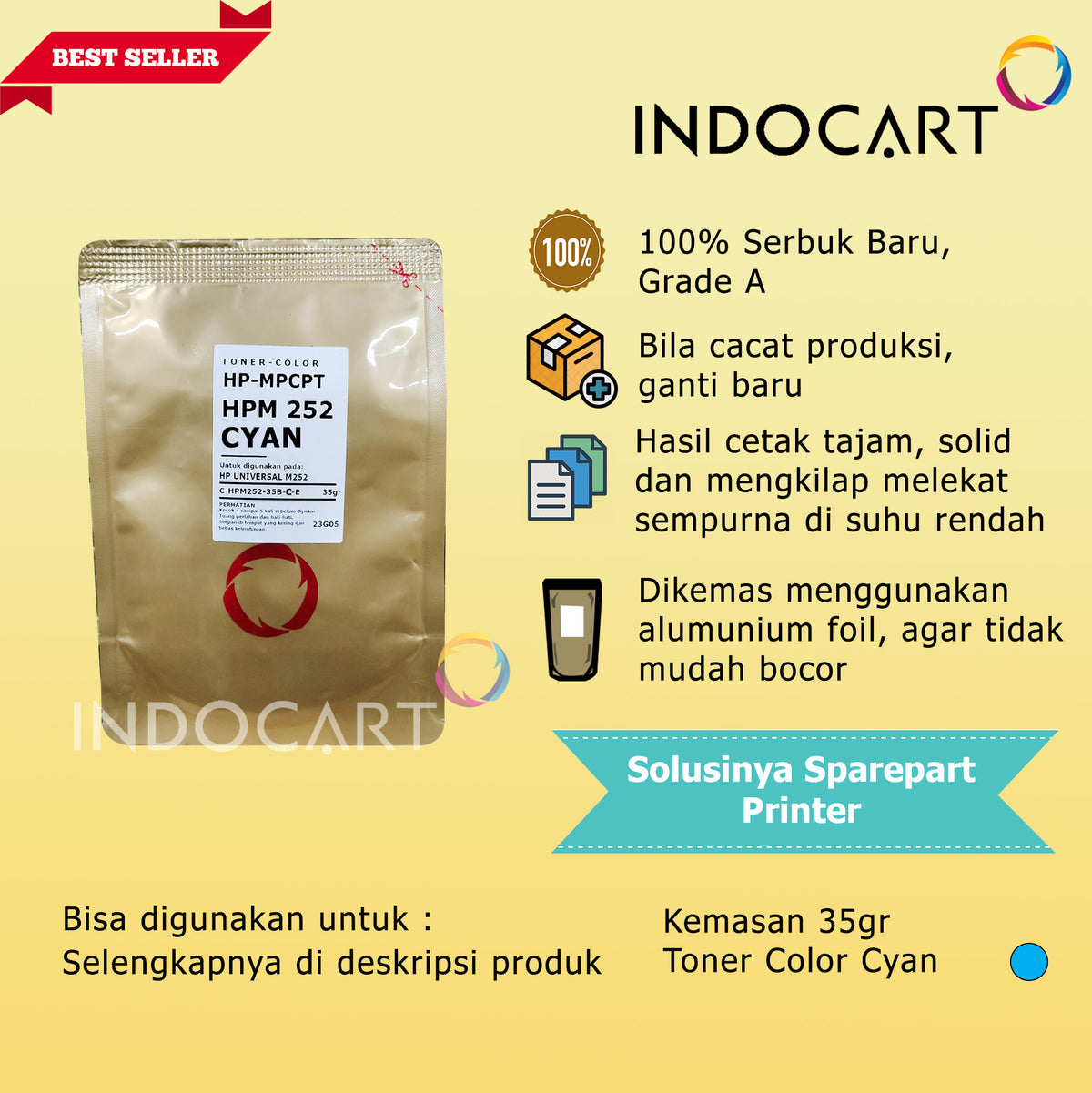 Serbuk Toner Warna MPCPT-HP Universal M252-35gr