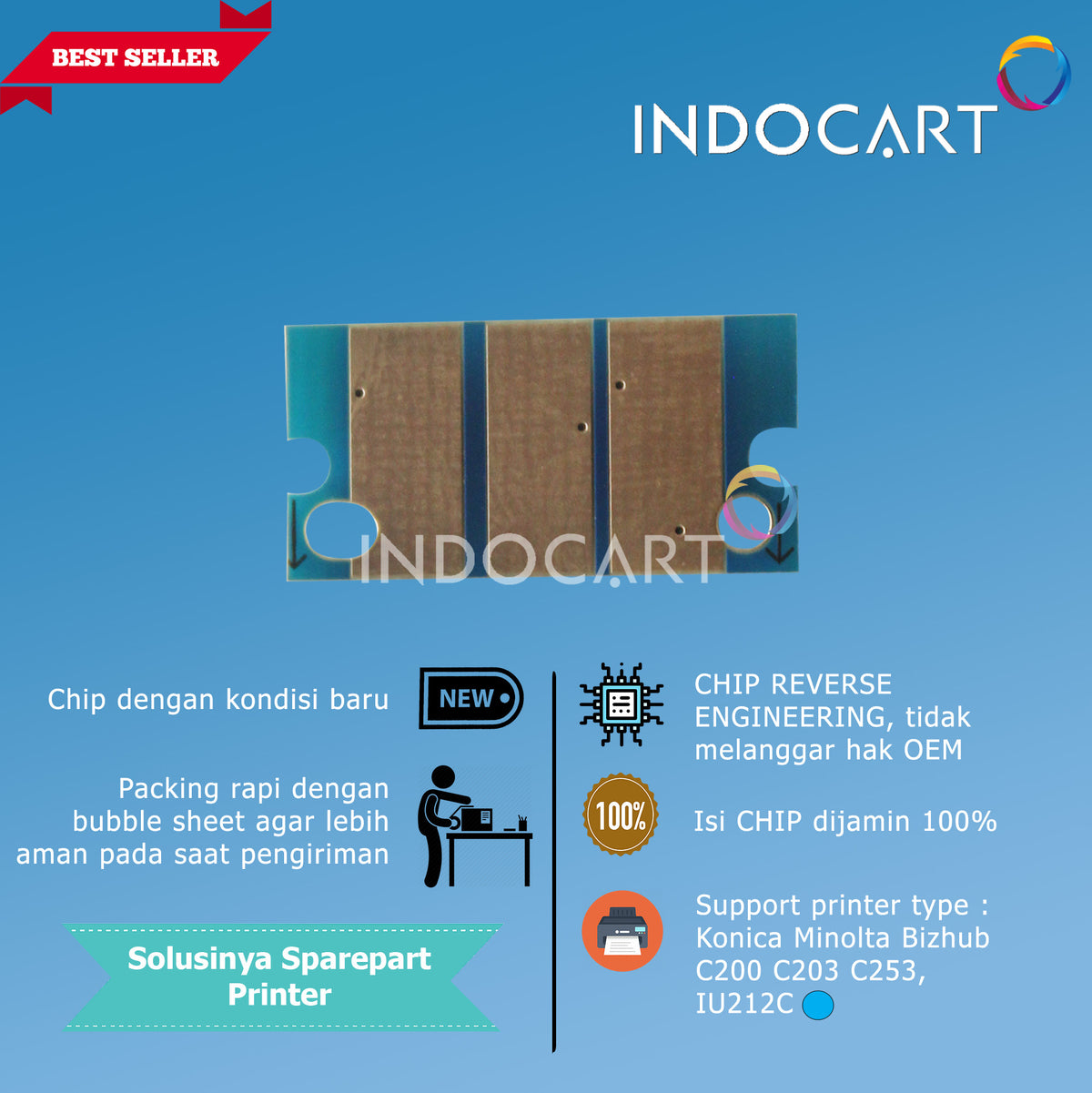 Chip Konica Minolta Bizhub C200 C203 C253-Drum