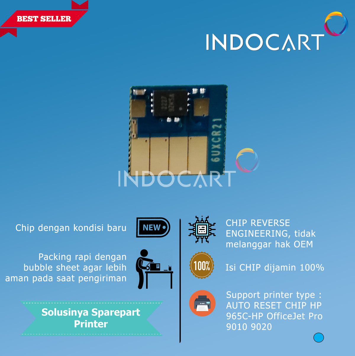 Auto Reset Chip Tinta HP 965-HP OfficeJet Pro 9010 9020