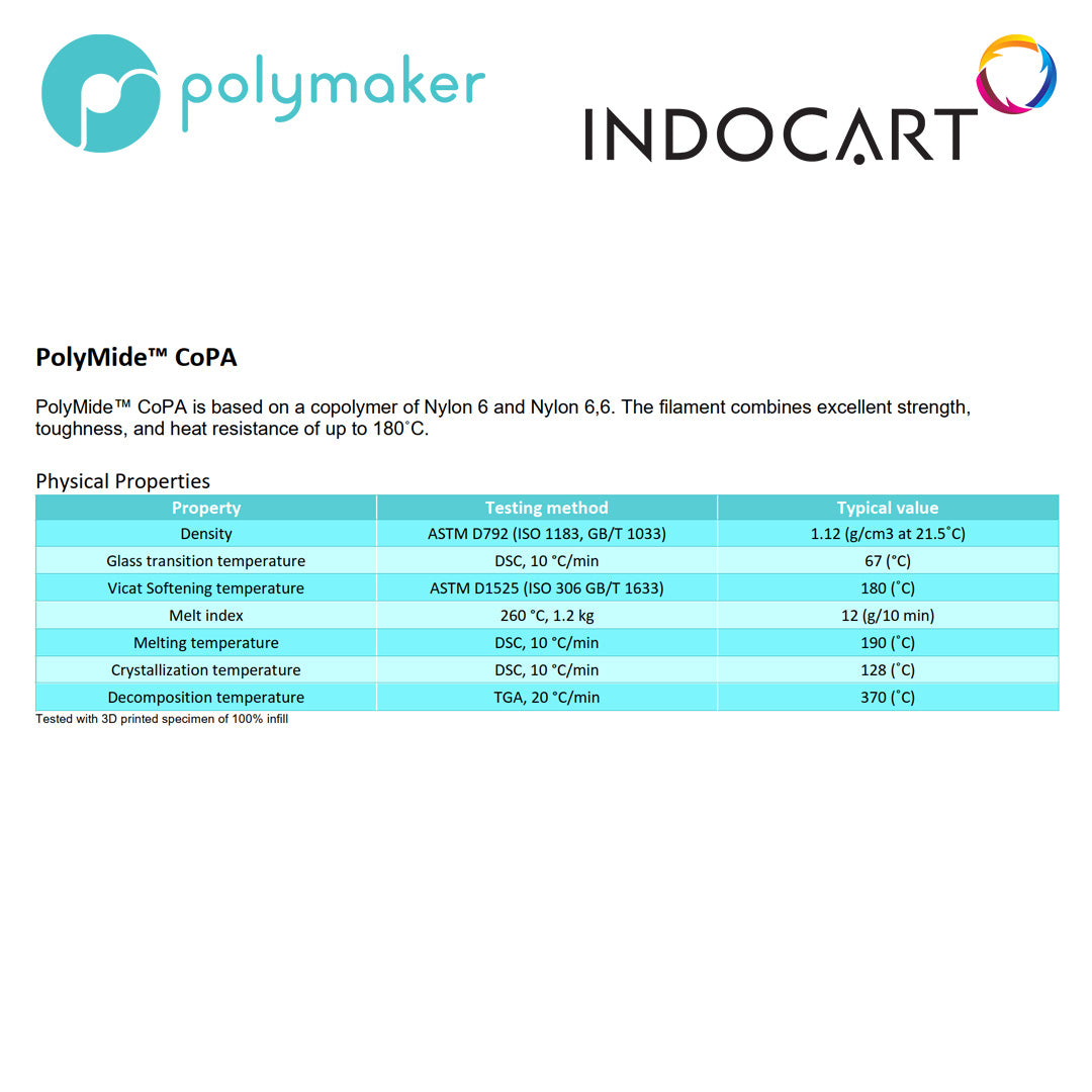 3D Printer Filament PolyMaker PolyMide CoPA Copolymer of Nylon 1.75mm 750gr