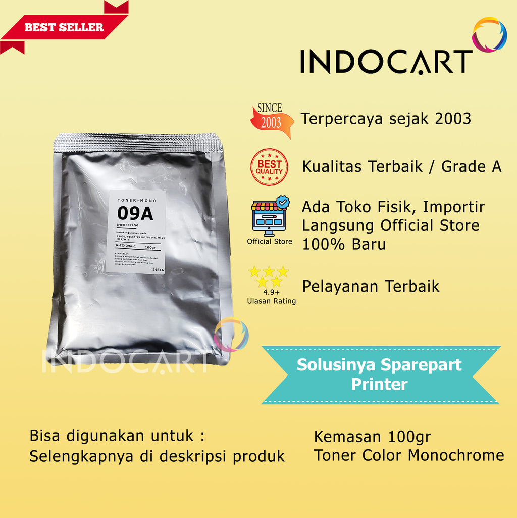 Serbuk Toner 09A-Imex Jepang-CRG 326 328 337-Canon LBP 6200 iC MF 4410 4420 211 212 221 226-100gr