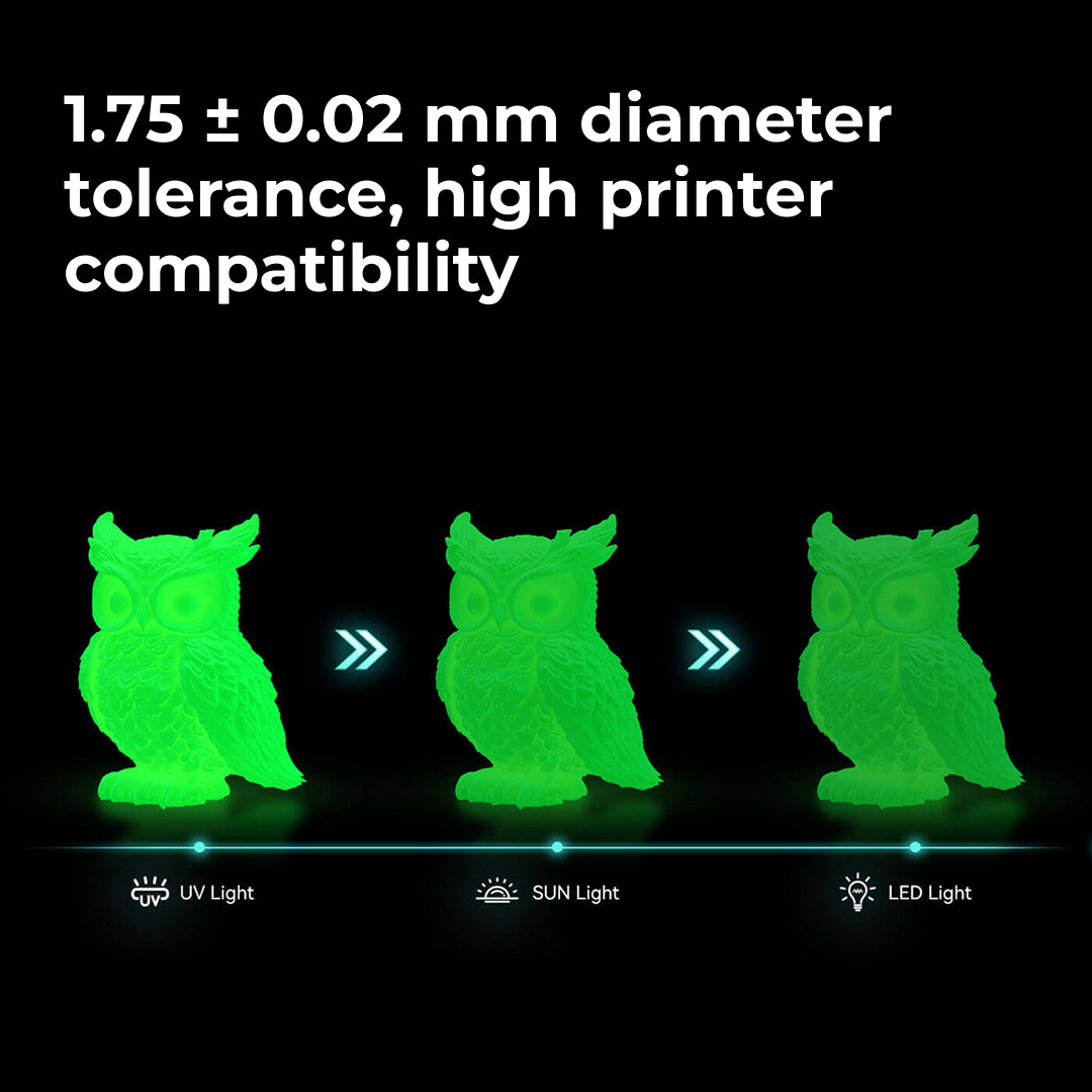 3D Printer Filament SUNLU PLA Noctilucent Glow In The Dark 1.75mm 1Kg