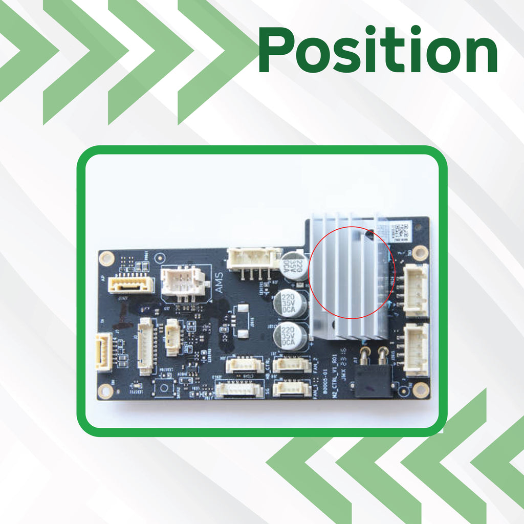 3D Printer Parts BambuLab MC Board Heatsink BambuLab P1S/X1C