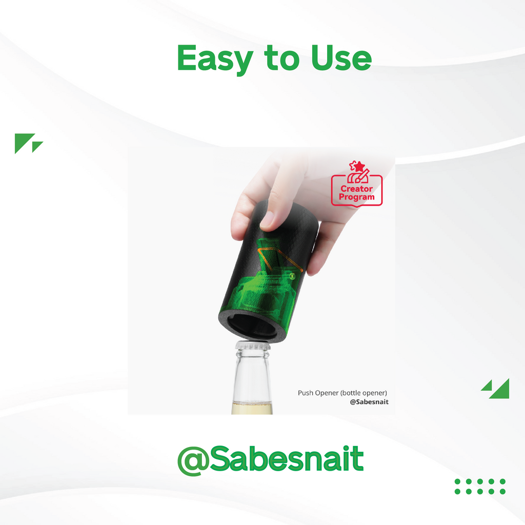 3D Maker's Supply Parts BambuLab Push Opener (Bottle Opener) Component Kit