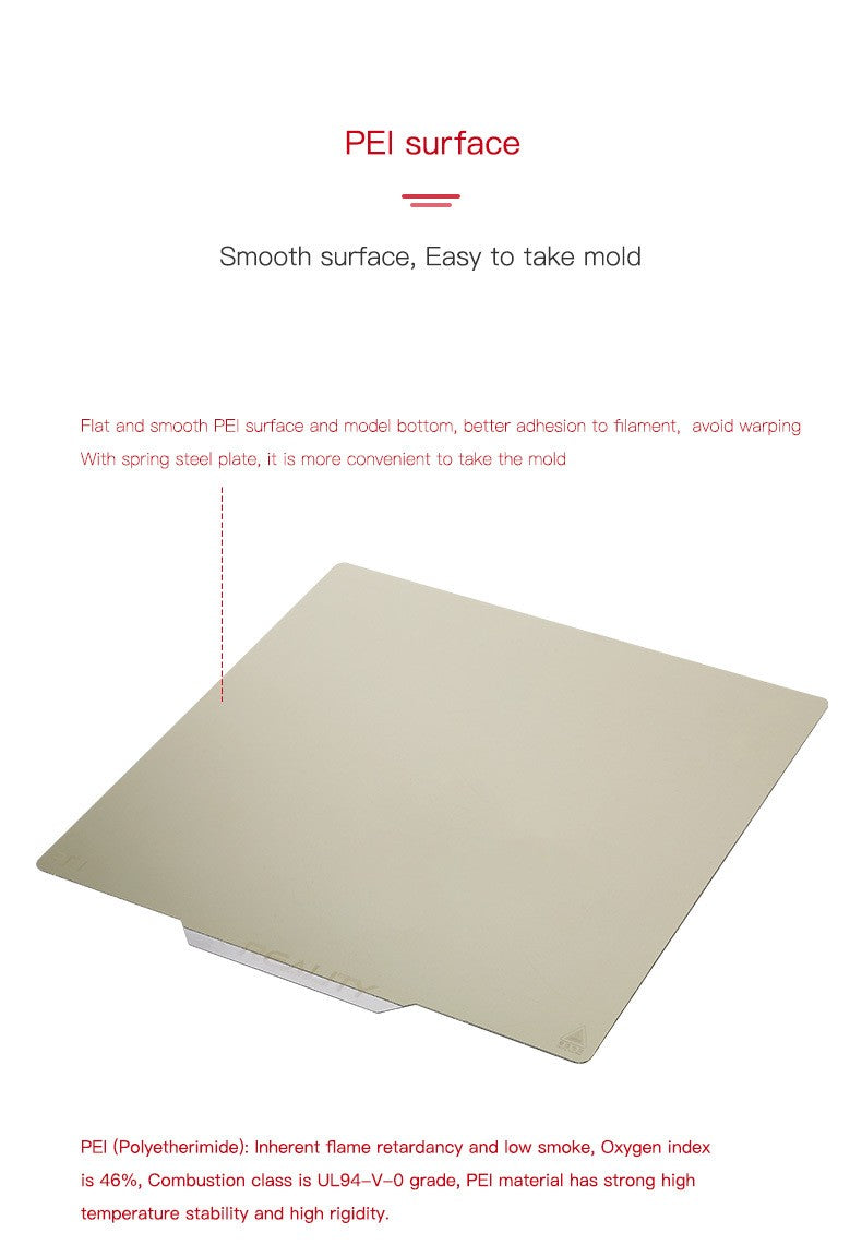 3D Printer Parts Creality OEM PEI Printing Plate Kit Glossy Surface Creality E3V2/E3/E3/KR/E3Pro