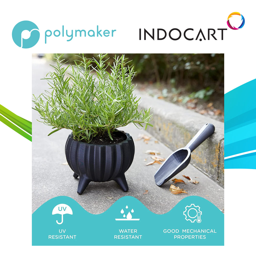 3D Printer FILAMENT PolyMaker PolyLite ASA Superior Weather and UV Resistance-JetBlack 1.75mm-3Kg