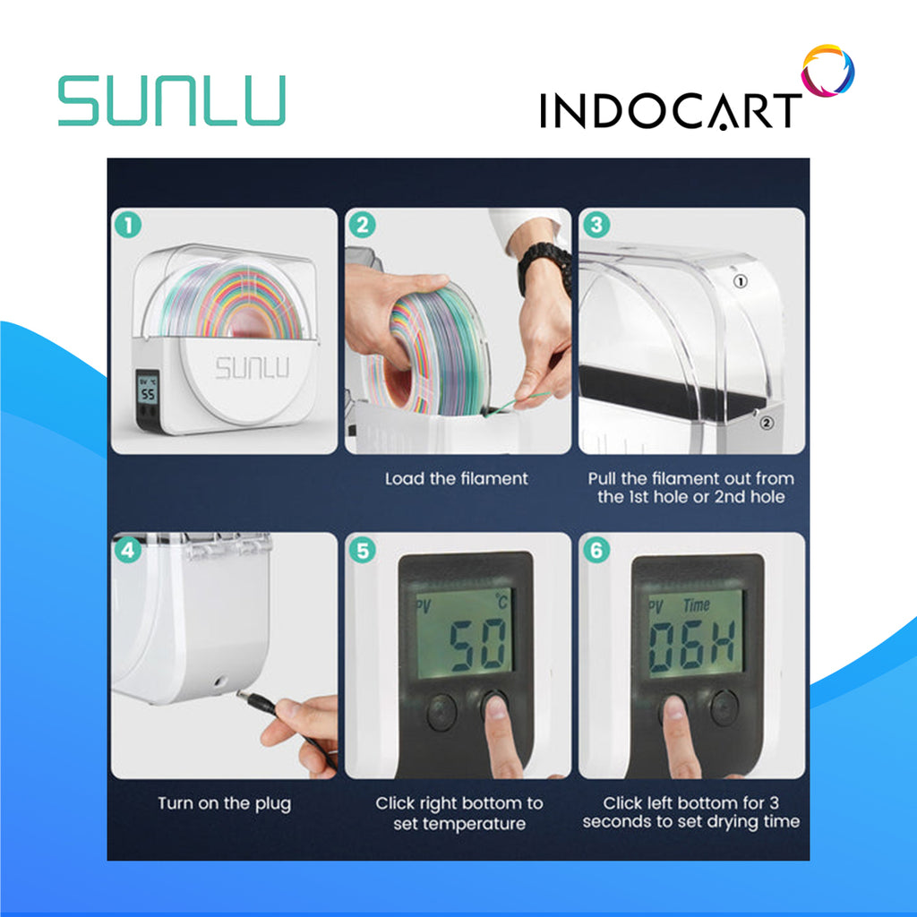 3D Printer Filament Dry Box SUNLU FilaDryer S1 Plus Moisture Filament Dryer Box with Fan