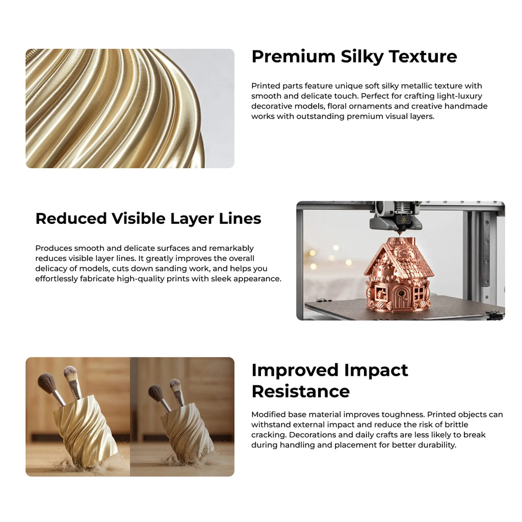 3D Printer Filament SUNLU Silk Pla Plus 2.0 Upgarded Shiny Vivid & Elegant Colors