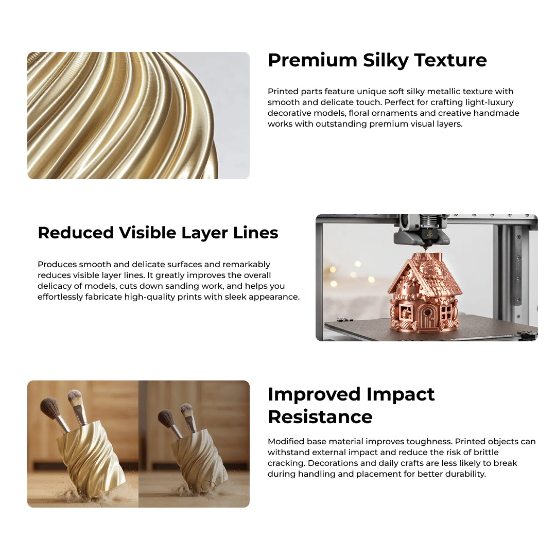 3D Printer Filament SUNLU Silk Pla Plus 2.0 Upgarded Shiny Vivid & Elegant Colors