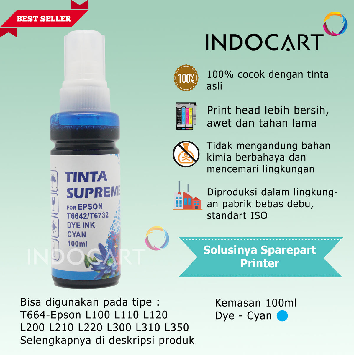 Tinta Refill Printer Epson - 100ml - Supreme - Dye Color