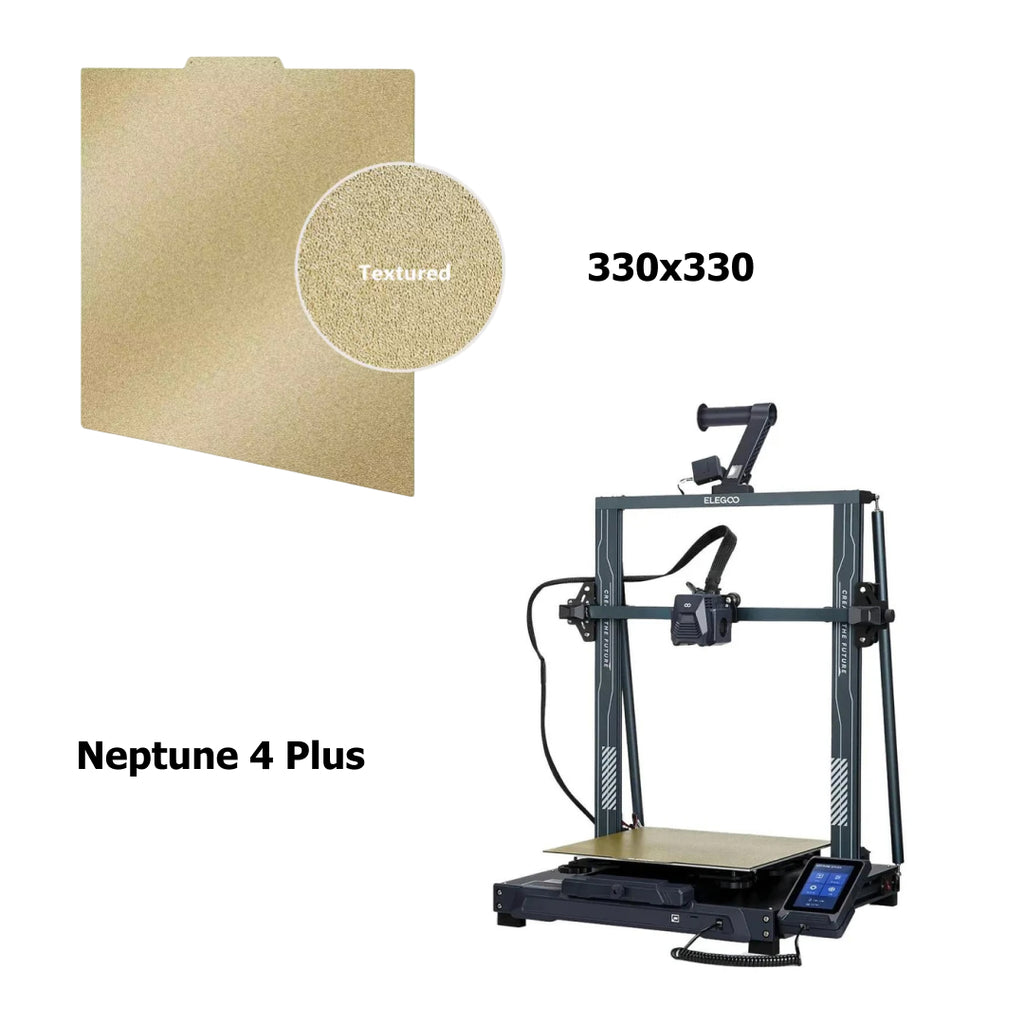 3D Printer Printing Plate Both Side Textured PEI Spring Steel No Magnetic Base Neptune 4 Plus