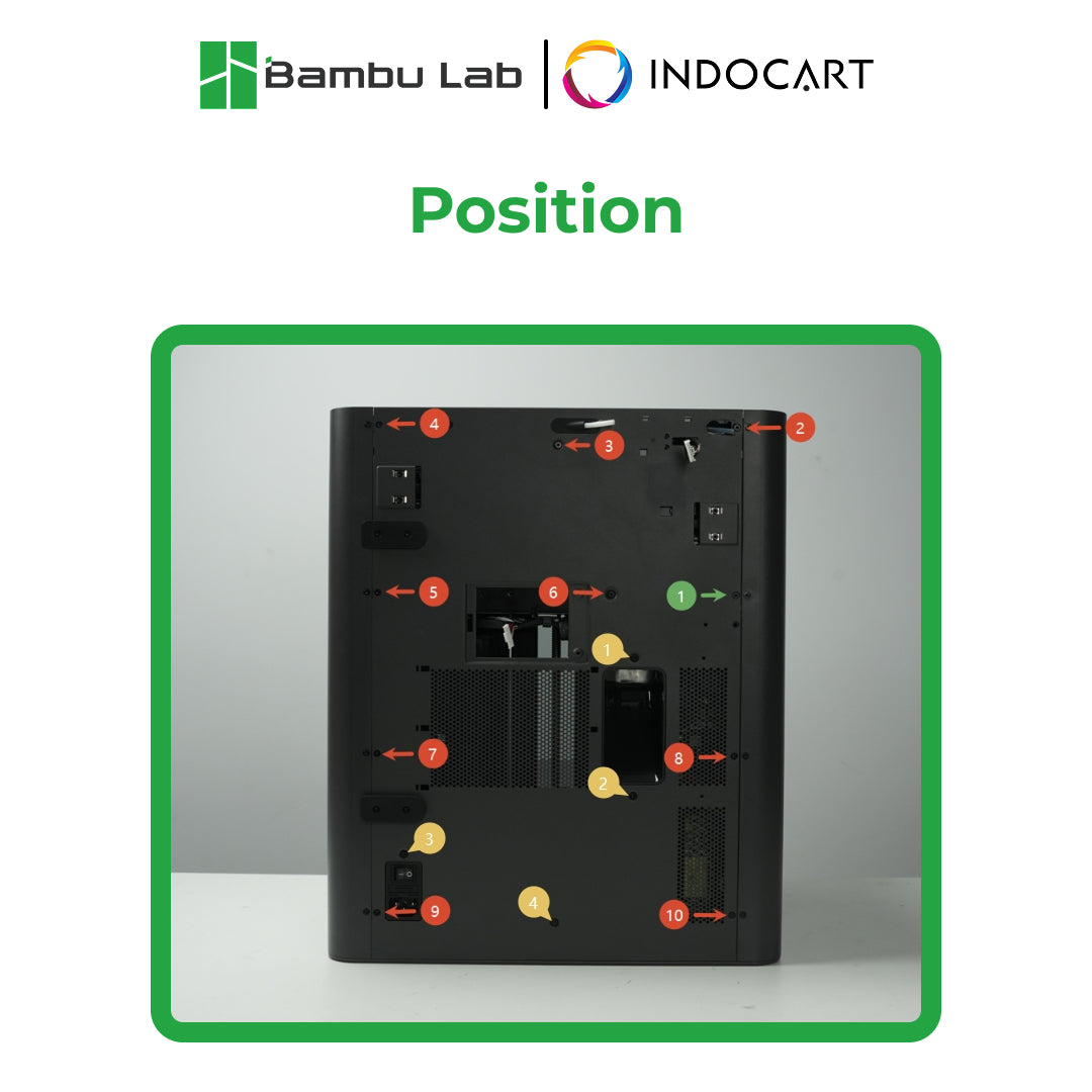 3D Printer Parts BambuLab Rear Panel Cover BambuLab X2D