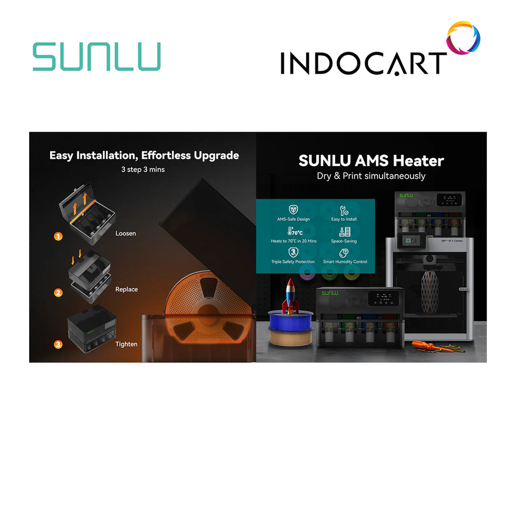 3D Printer Filament Dry Box SUNLU FilaDryer AMS Heater Upgraded BambuLab AMS with Drying System