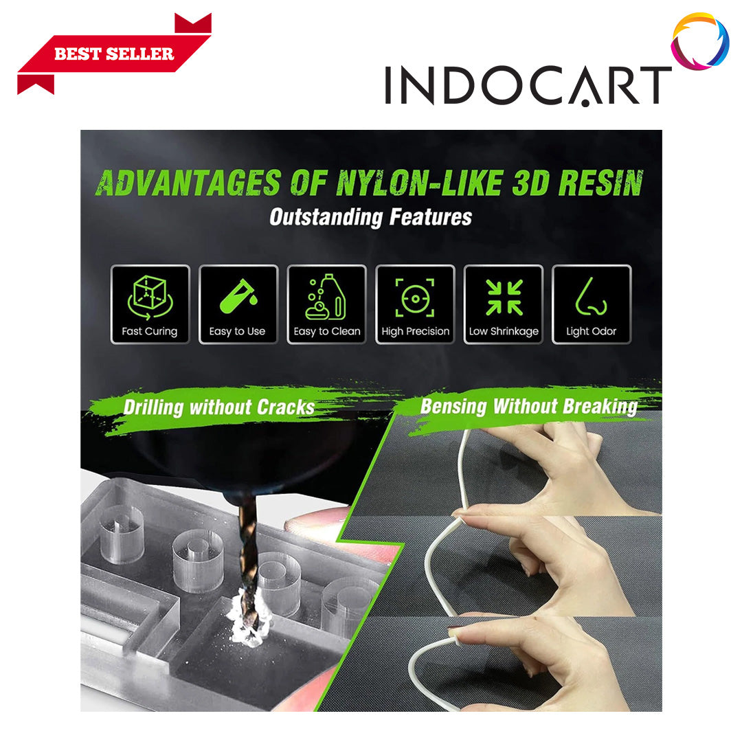 3D Printer Resin SUNLU PA Nylon Like Resin Excellent Tensile Strength Flexibility and Toughness 1Kg