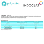 3D Printer Filament PolyMaker PC PBT PolyCarbonate Blend 1.75mm 1Kg