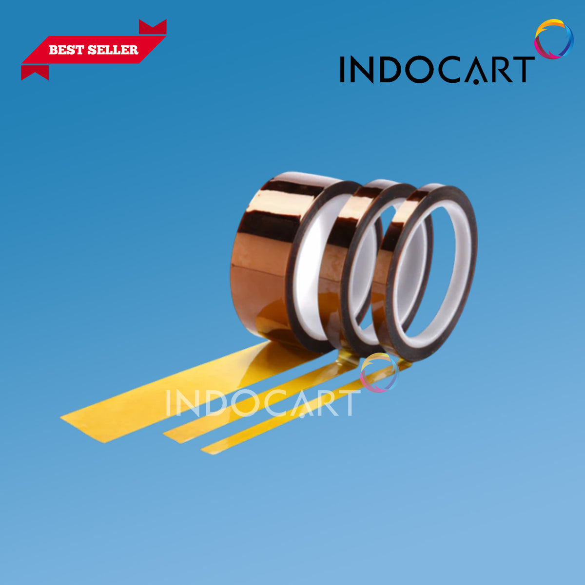 Isolasi Tahan Panas Heatproof Resistance Tape Kapton-Polymide 5mm 10mm 20mm 25mm 30mm
