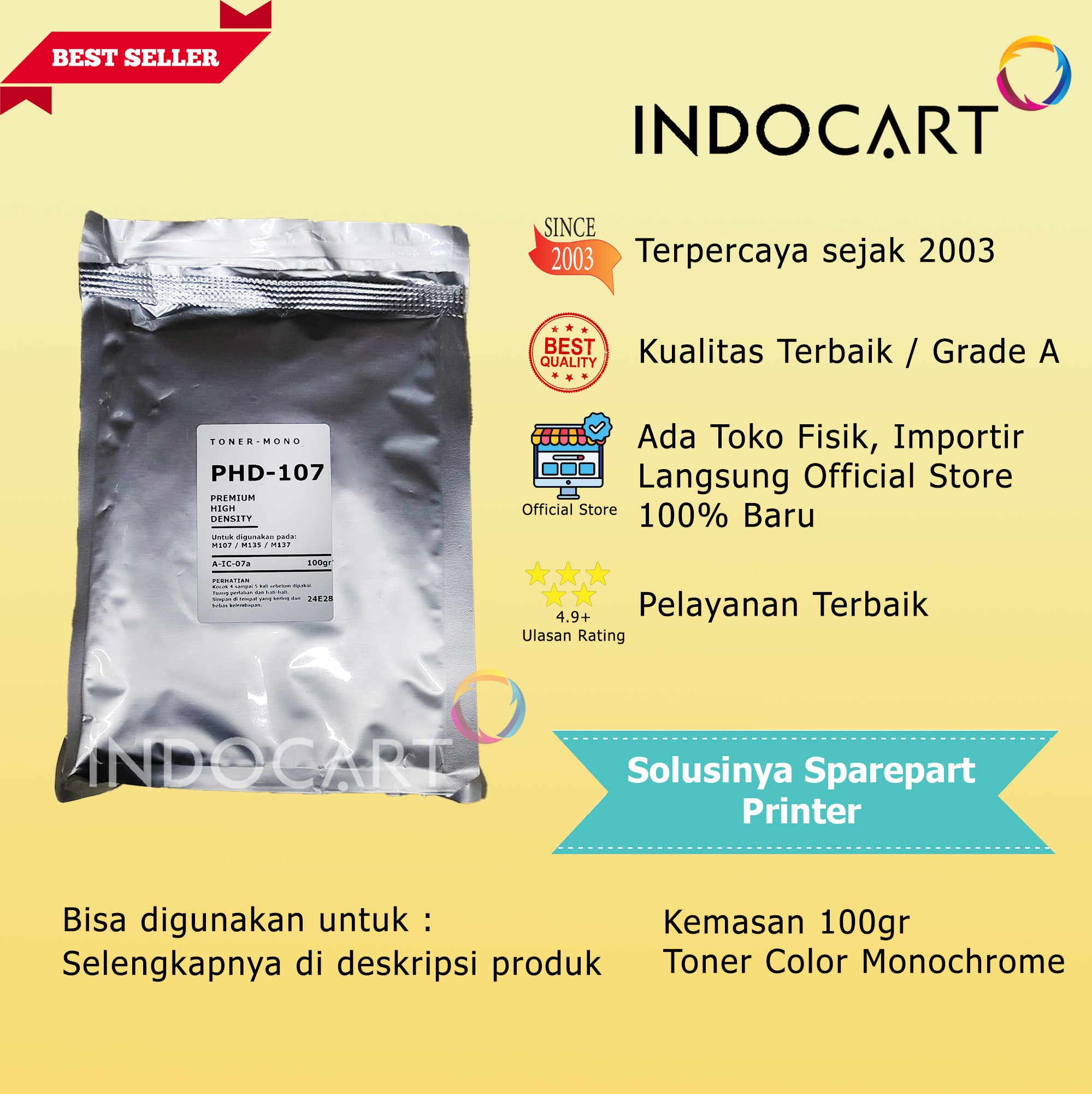 Serbuk Toner PHD-W1103A 103A W1104A 104A-HP Laser NS 1000 MFP 1200