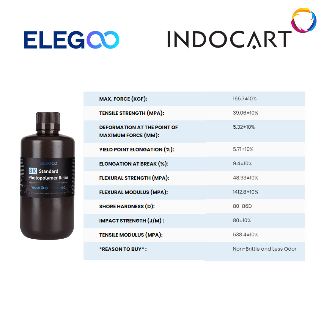 3D Printer Resin Elegoo Standard 8K Bright and Stunning Colors-1kg