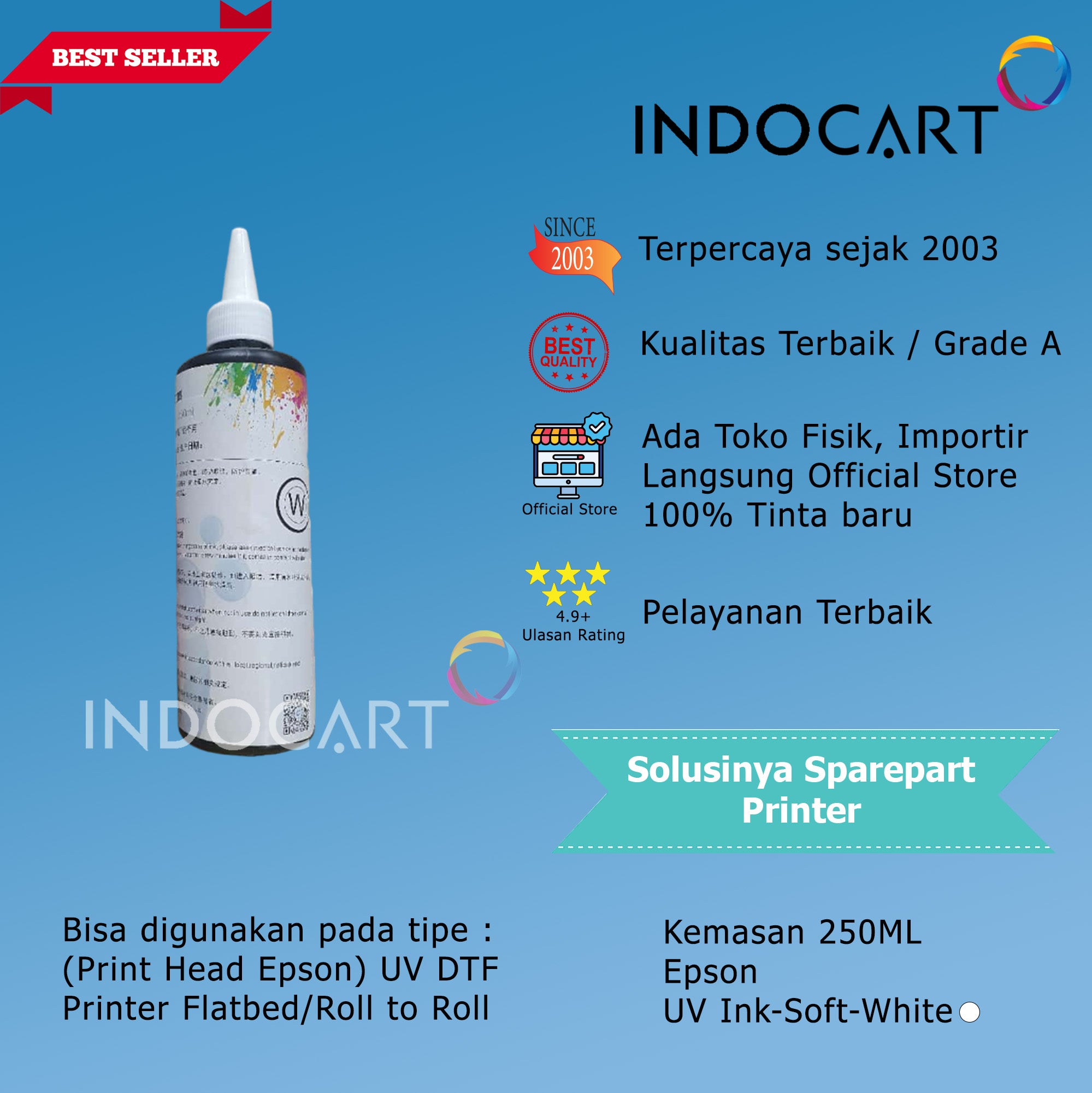 Tinta UV DTF Epson Direct Transfer Film Premium Ink-Soft 250ml