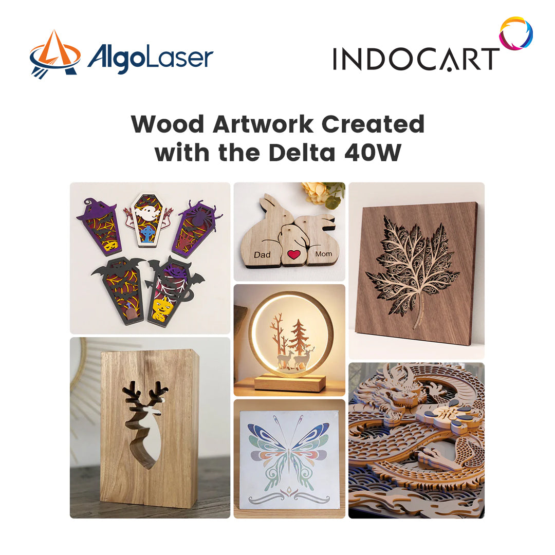 Laser Engraver/Cutting Machine AlgoLaser Delta 40W Diode Laser Engraver with Smart TouchScreen and Integrated Air Pump