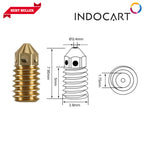 3D Printer Parts BambuLab Compatible Brass Nozzle V2.0 Hotend BambuLab A1 Series