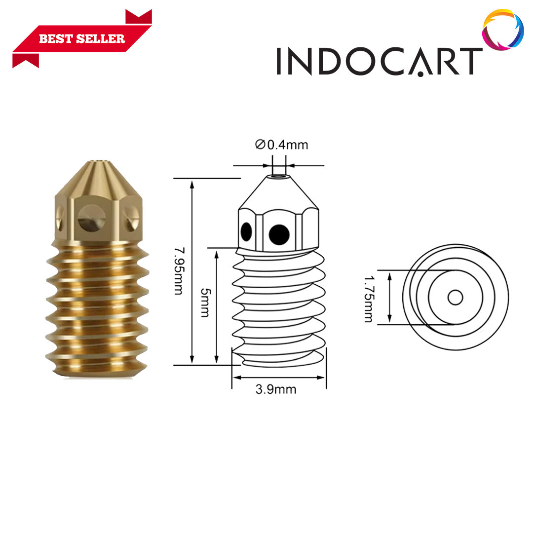 3D Printer Parts BambuLab Compatible Brass Nozzle V2.0 Hotend BambuLab A1 Series