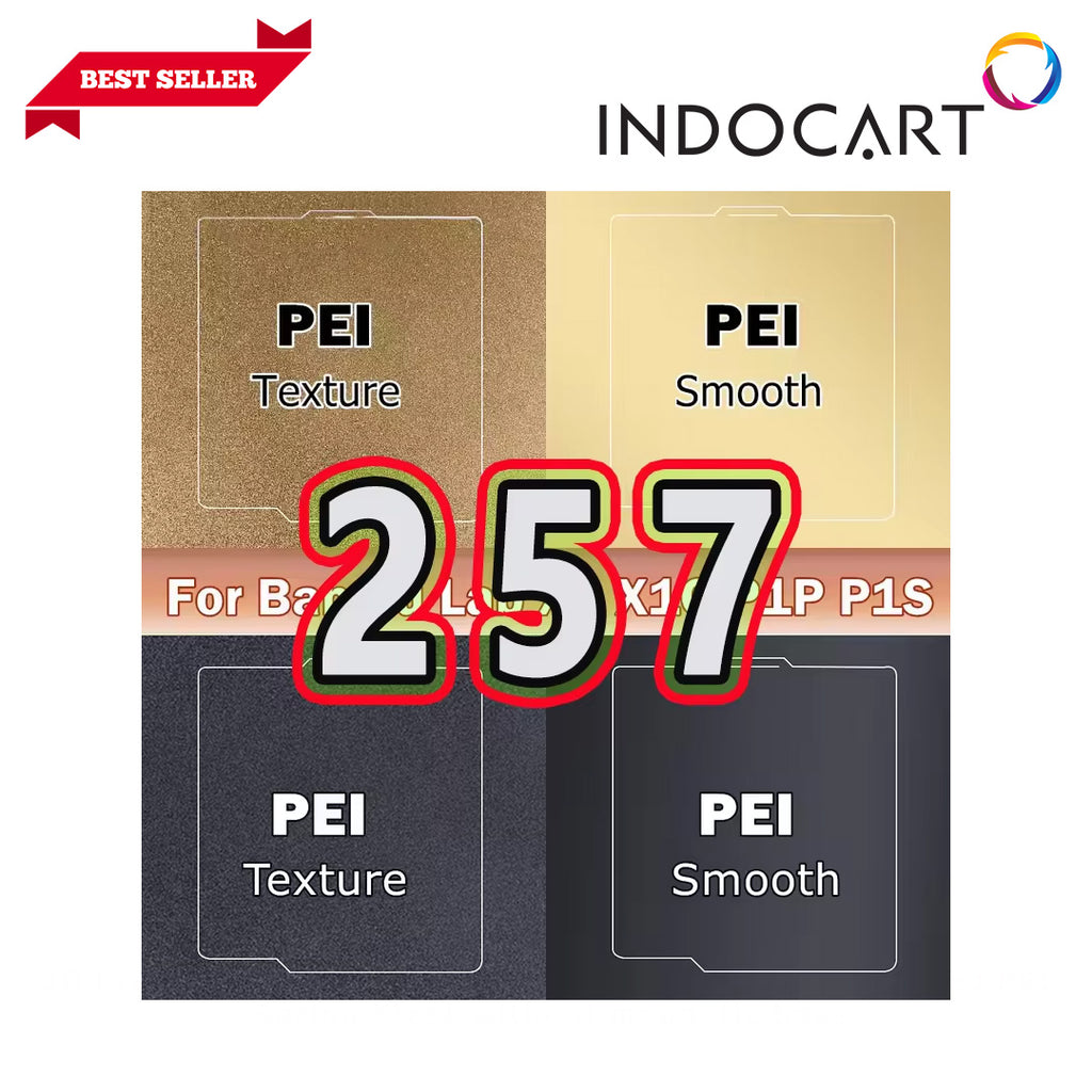 3D Printer Printing Plate 257x257mm Smooth PET/Textured PEI Spring Steel without Magnetic Base
