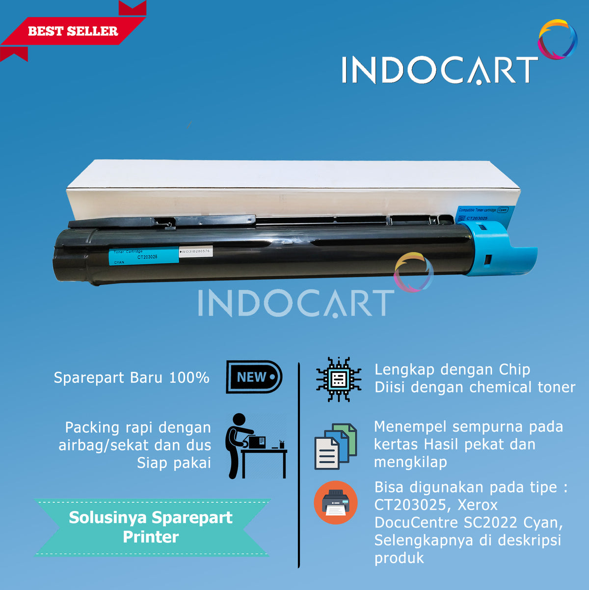 Toner Cartridge Compatible CT203024 CT203025 CT203026 CT203027-Xerox DC SC2022